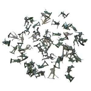 Large Lot of Mostly Greenbrier Intl Plastic Green Army Men Action Figures